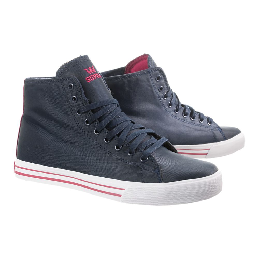 Baskets Montantes Supra Thunder High Bleu Marine Navy/White/Magenta Homme | JMU-50156207